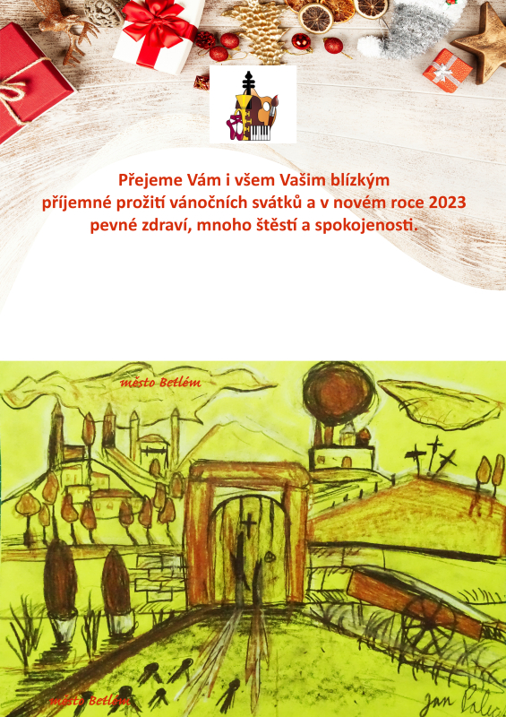 PF vytvořené žáky výtvarného oboru pro nový rok 2023 (VO)